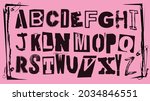 punk vector alphabet typography ... | Shutterstock .eps vector #2034846551