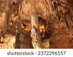 Small photo of Dim Cave was formed as a result of natural karst rain and snow water rich in carbonic acid melting limestone rocks along the fracture zone. Antalya Alanya Dim Cave 01.06.2023