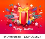 merry christmas and happy new... | Shutterstock .eps vector #1234001524