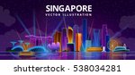 Night Singapore City Skyline....