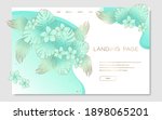 landing page template with gold ... | Shutterstock .eps vector #1898065201