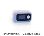Medical control and diagnostic device - pulse oximeter. Isolated object.