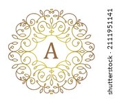 calligraphic luxury logo. a to... | Shutterstock .eps vector #2111951141