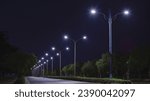 Small photo of The tranquil,romantic and beautiful street light at scenic night in Taiwan Provincial Highway 1.for branding,calender,postcard,screensave,wallpaper,poster,banner,cover,website.High quality photography