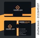black and yellow business card... | Shutterstock .eps vector #2112645137