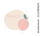 flat peach hand drawn vector... | Shutterstock .eps vector #2112383624