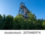 Small photo of Pence, Wisconsin USA - 9-14-2019: Head frame from site of former Plummer Mine which operated from 1904 to 1924.
