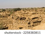 Small photo of The haunted Kuldhara town of jaisalmer where the citizens of the town cursed the ruler and anyone who would try to live in the city.