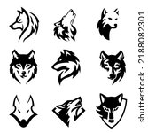 wolf mascot design of the head of arctic wolf. Vector wolf
