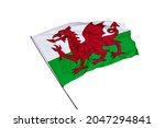 Wales Flag On A White Background