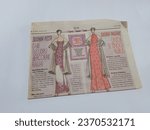 Small photo of Makassar, South Sulawesi, Indonesia - 09-23-2023: Fashion tips and trick on Nova tabloid in 1999, one of the famous tabloids in Indonesia. Retro, vintage, and old style. Fashion and designer concept.
