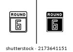 round six icon isolated on... | Shutterstock .eps vector #2173641151