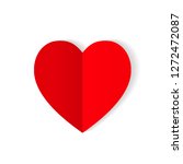 red origami paper heart... | Shutterstock .eps vector #1272472087