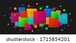 modern colored squares glitter... | Shutterstock . vector #1715854201