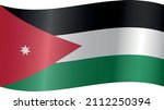 vector flag of jordan  asia ... | Shutterstock .eps vector #2112250394