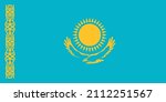 vector flag of kazakhstan  asia ... | Shutterstock .eps vector #2112251567