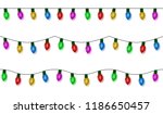 christmas lights string vector  ... | Shutterstock .eps vector #1186650457