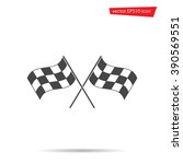 finish line flag icon. flat... | Shutterstock .eps vector #390569551