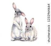 Easter Bunnies Watercolor...