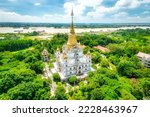 Small photo of Aerial view of Buu Long Pagoda in Ho Chi Minh City, Vietnam. A beautiful buddhist temple hidden away . A mixed architecture of India, Myanmar, Thailand, Laos, and Viet Nam