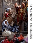 Small photo of Indramayu, Indonesia - March 4 2023: At the age of 84, Ki Warsad Darya is the only puppeteer of Indramayu's typical Wayang Golek Cepak who still exists to preserve this traditional cultural art.