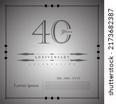 40 anniversary celebration 3d... | Shutterstock .eps vector #2173682387