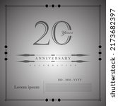 20 anniversary celebration 3d... | Shutterstock .eps vector #2173682397