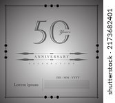 50 anniversary celebration 3d... | Shutterstock .eps vector #2173682401