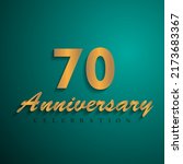 70 anniversary celebration 3d... | Shutterstock .eps vector #2173683367