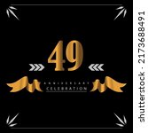 49 anniversary celebration 3d... | Shutterstock .eps vector #2173688491