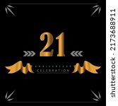 21 anniversary celebration 3d... | Shutterstock .eps vector #2173688911