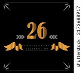 26 anniversary celebration 3d... | Shutterstock .eps vector #2173688917