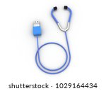 3d rendering stethoscope... | Shutterstock . vector #1029164434