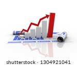 3d rendering stock market... | Shutterstock . vector #1304921041