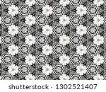 ornament with elements of black ... | Shutterstock . vector #1302521407