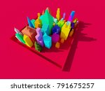 colorful city skyscrapers with... | Shutterstock . vector #791675257