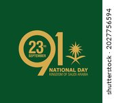 banner design of 91 year saudi... | Shutterstock .eps vector #2027756594