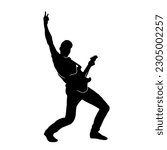 silhouette of a guitar player...