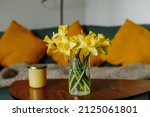 Yellow Daffodils In A Glass...