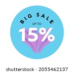 big sale up to 15  off all sale ... | Shutterstock .eps vector #2055462137