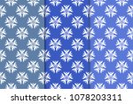 blue floral ornaments. set of... | Shutterstock .eps vector #1078203311