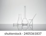 Small photo of Laboratory ware on a clean light grey background