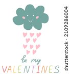 cute card for valentine's day ... | Shutterstock .eps vector #2109286004