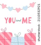 cute card for valentine's day ... | Shutterstock .eps vector #2110532921
