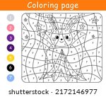 color by number game for kids.... | Shutterstock .eps vector #2172146977