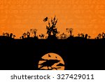 halloween background. happy... | Shutterstock . vector #327429011