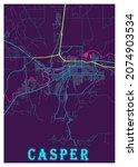 Casper - United States Neon City Map