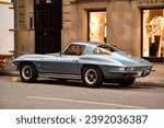 Small photo of October, 16, 2016. Barcelona, Spain ; Corvette C2 Split Window 327 Manual 1963