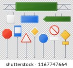 street and road sign set.... | Shutterstock .eps vector #1167747664