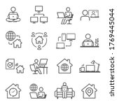 work from home icon set ... | Shutterstock .eps vector #1769445044